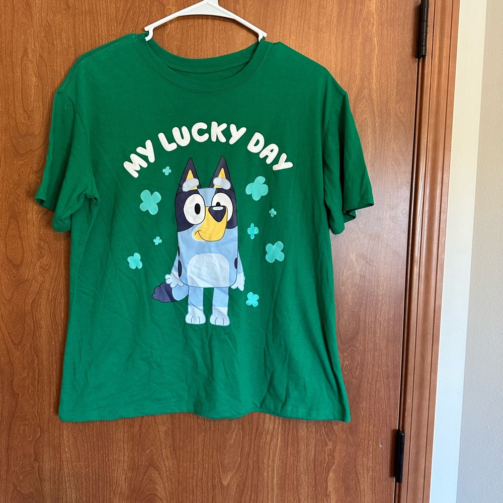 Kids Green Cartoon Tee - My Lucky Day